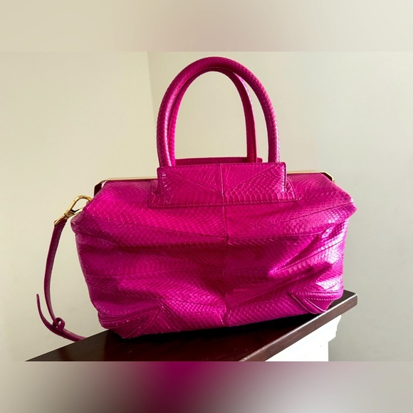 Brian Atwood Bags | Brian Atwood Genuine Snakeskin Bag Color: Magenta - Picture 4 of 15